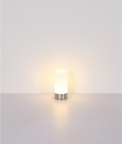 Globo 21040RGB - Lampă de birou LED RGB, încărcabilă, 1,8W/5V, 1500 mAh, crom