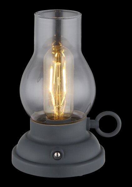 Lampă LED tactilă reîncărcabilă dimabilă de masă Globo 58016A PETRO 1W/3,7V 1200 mAh antracit