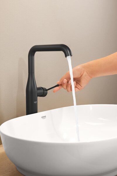 Grohe Essence New baterie lavoar stativ cu termostat negru 329012431