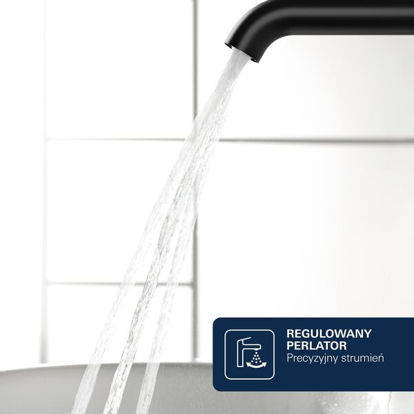 Grohe Essence New baterie lavoar stativ cu termostat negru 329012431
