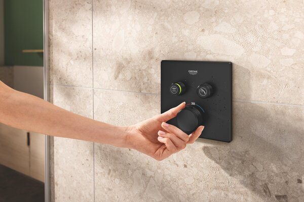 Grohe Grohtherm SmartControl baterie cadă-duș ascuns cu termostat negru 291242430