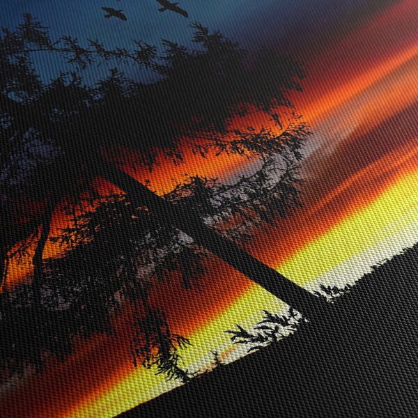 Tablou - Silueta unui lup (90x60 cm)