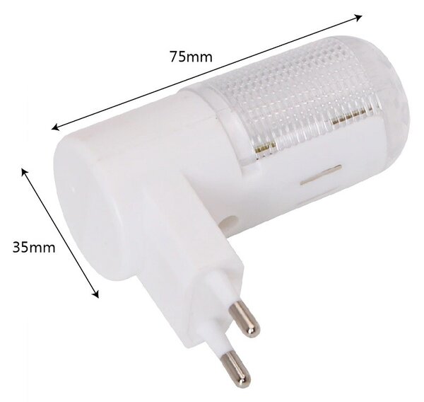Lampa de veghe alimentare priza, LED, intrerupator, ABS