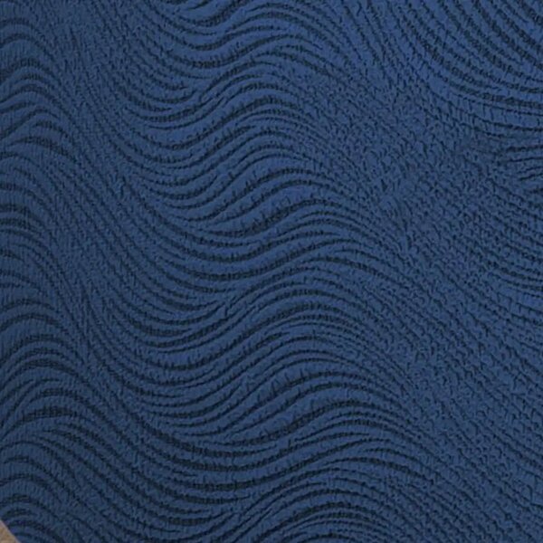 Set 6 huse elastice pentru scaune, model Jacquard, Albastru in dungi