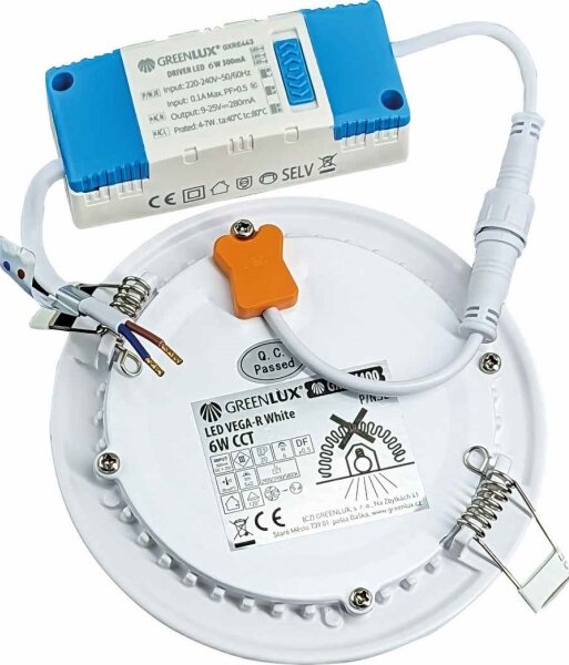LED plafonieră VEGA LED/6W/230V 2900/3900/5800K pr. 12,5 cm albă