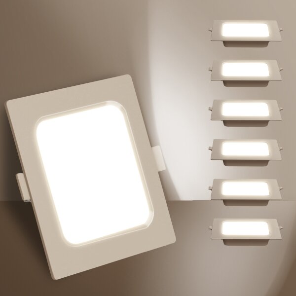 Aigostar - Corp de iluminat LED încastrat 6W/230V 4000K 12x12 cm alb