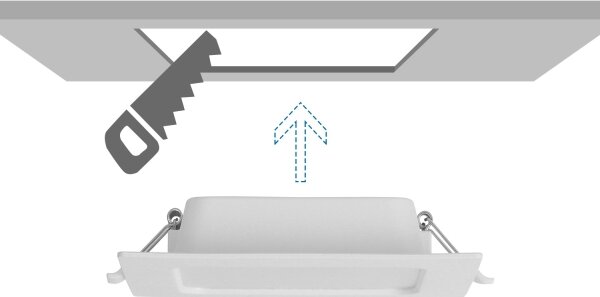 Aigostar - Corp de iluminat LED încastrat 6W/230V 4000K 12x12 cm alb