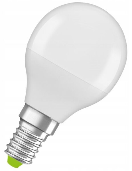 Bec LED realizat din plastic reciclat Osram P45 E14/4,9W/230V 4000K