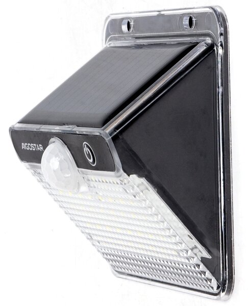 Aigostar-LED Lampă solară LED cu senzor, 3,7 V, 6500 K, 1200 mAh, IP65, negru
