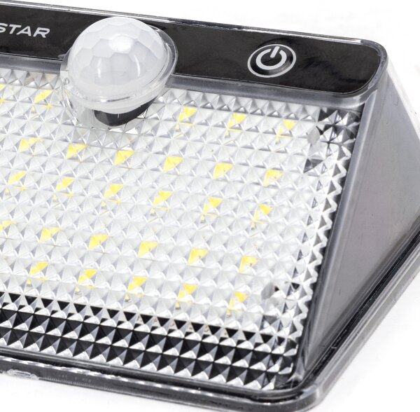 Aigostar-LED Lampă solară LED cu senzor, 3,7 V, 6500 K, 1200 mAh, IP65, negru