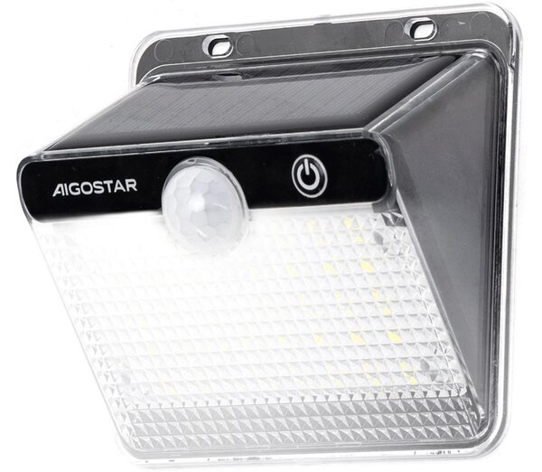 Aigostar-LED Lampă solară LED cu senzor, 3,7 V, 6500 K, 1200 mAh, IP65, negru