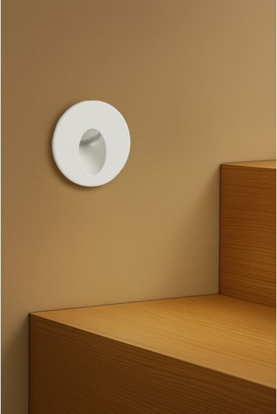 Brilagi - Corp LED încastrat pentru exterior STAIRDOT LED/2W/230V alb IP65 rotund