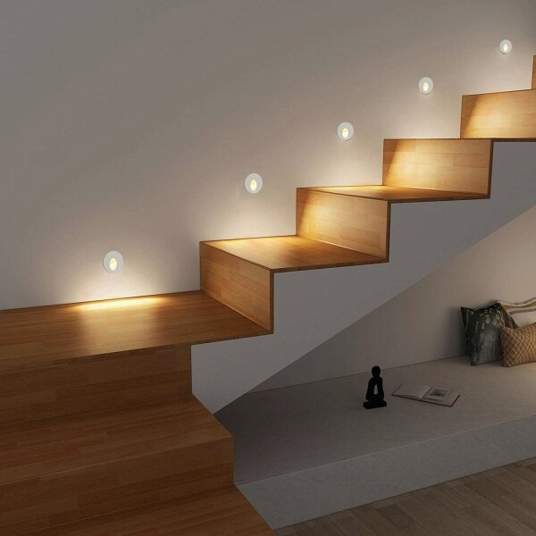 Brilagi - Corp LED încastrat pentru exterior STAIRDOT LED/2W/230V alb IP65 rotund