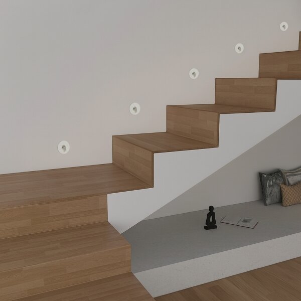 Brilagi - Corp LED încastrat pentru exterior STAIRDOT LED/2W/230V alb IP65 rotund
