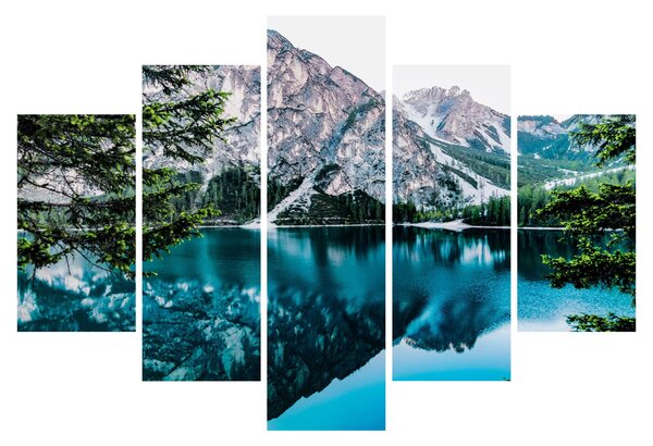 Tablou - Lac în Alpi (150x105 cm)