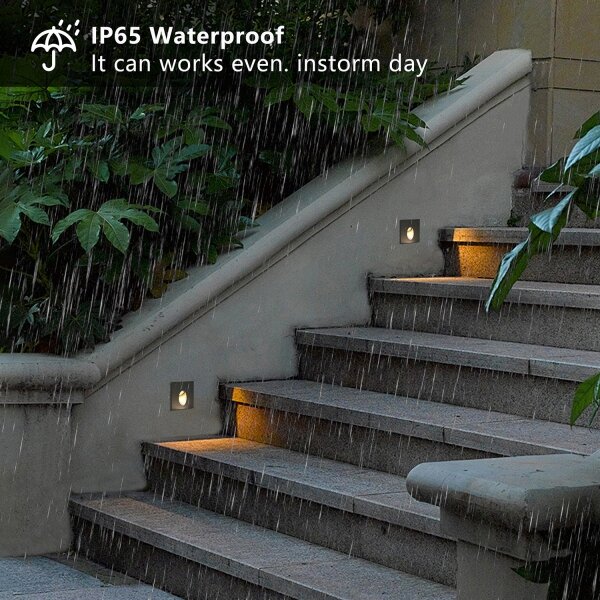 Brilagi - Corp LED încastrat pentru exterior STAIRDOT LED/2W/230V negru IP65 pătrat