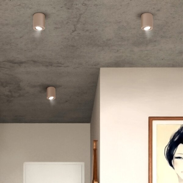 Brilagi - Spot încastrat LED RGBW dimerizabil MIA 1xGU10/4,8W/230V 100x80 mm bej