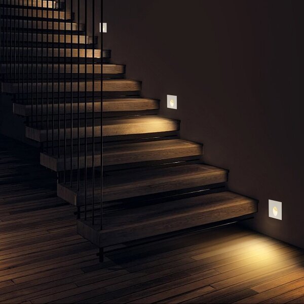 Brilagi - Corp de iluminat LED încorporat pentru exterior STAIRDOT LED/2W/230V, alb, IP65, pătrat