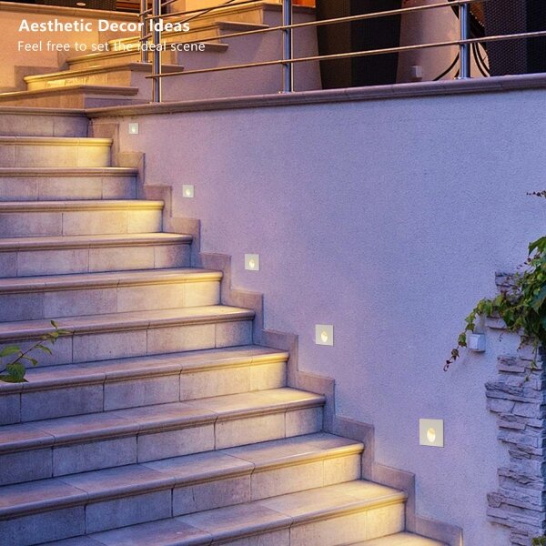 Brilagi - Corp de iluminat LED încorporat pentru exterior STAIRDOT LED/2W/230V, alb, IP65, pătrat