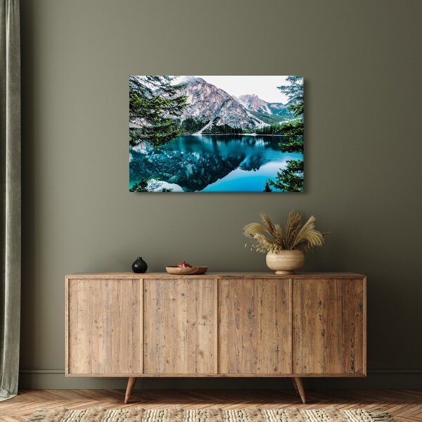 Tablou - Lac în Alpi (90x60 cm)