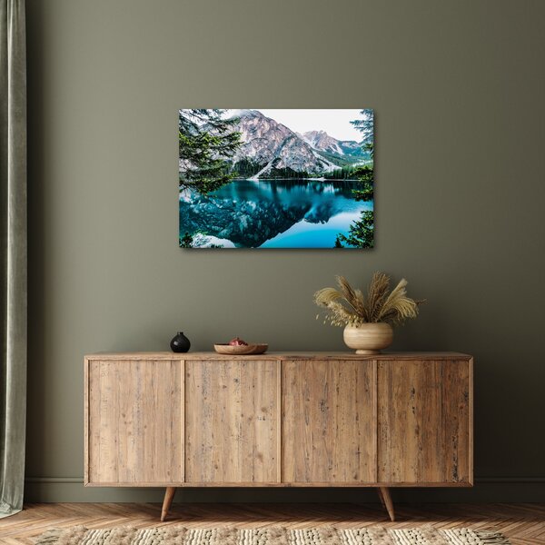Tablou - Lac în Alpi (70x50 cm)