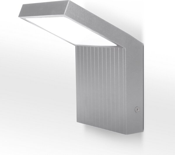 Brilagi - Aplica exterioară de perete RIANO LED/8W/230V argintie IP65