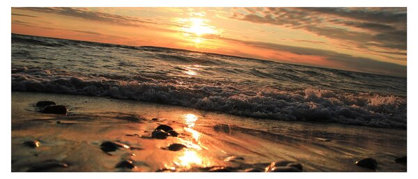 Tablou - Apus de soare, ocean (120x50 cm)