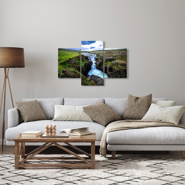 Tablou - Cascada intre stânci (90x60 cm)