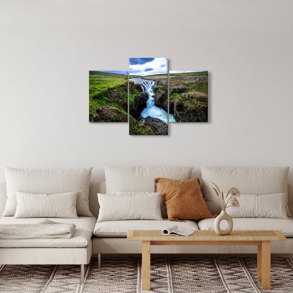 Tablou - Cascada intre stânci (90x60 cm)