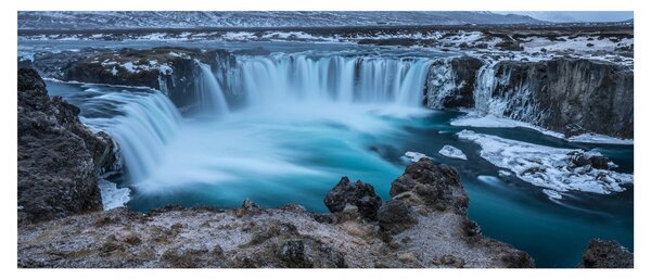 Tablou - Priveliște la cascade (120x50 cm)