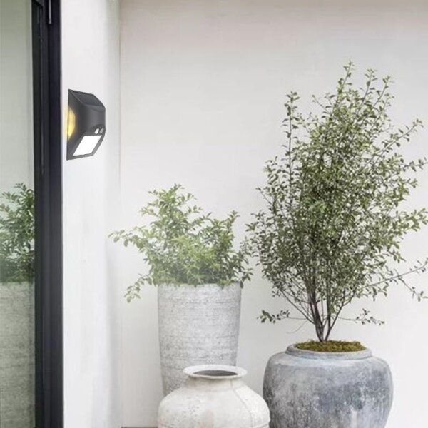 Lampă solară de perete LED cu senzor LED/3W/3,7V 1200 mAh IP54 antracit