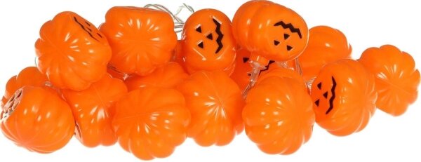 Lanț LED decorativ HALLOWEEN Retlux 20xLED/3xAA/alb cald 3,3m dovleci