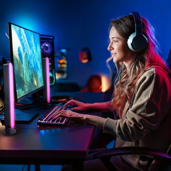 Solight WL916 - Iluminare LED RGB pentru gaming + telecomandă