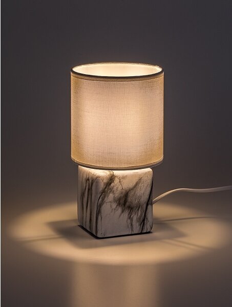 Rabalux 74069 - Lampă de masă NALISA 1xE14/40W/230V alb/decor marmură