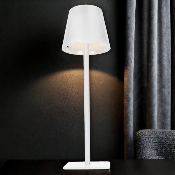 Solight WO69-W - Lampă de birou LED LUCCA, reîncărcabilă, cu control tactil și dimmer, 3,7V 2000 mAh, albă