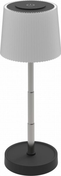 Lampă de masă LED reîncărcabilă, dimabilă, pentru exterior, 2W/5V, IP44, 1200 mAh, gri