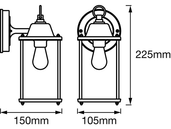 Ledvance - Aplică perete ENDURA 1xE27/60W/230V IP23