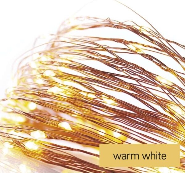 Ghirlandă LED pentru exterior, 40 LED / 9 m, IP44, alb cald