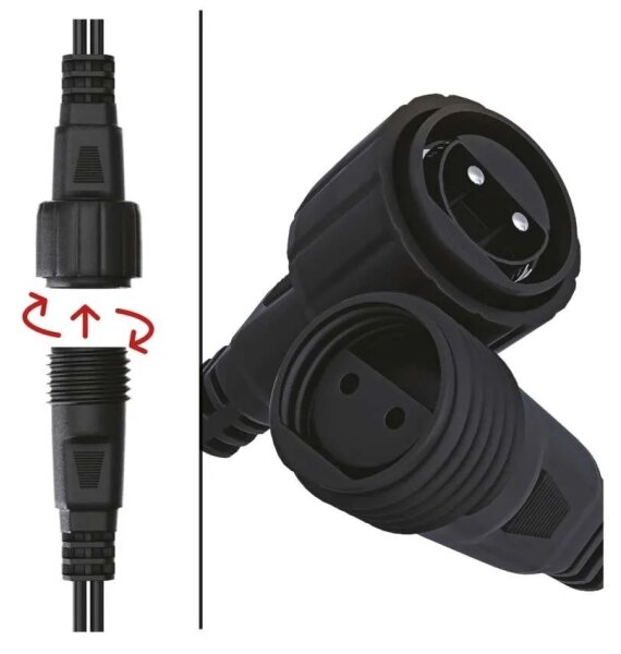 Sursă de alimentare pentru șiruri de lumini de Crăciun interconectabile 12W/230V IP44