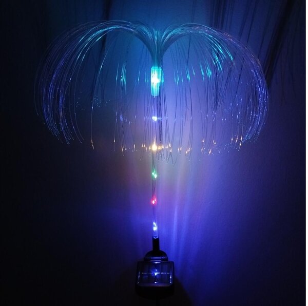 Lampă solară LED RGB, 1,2 V, 300 mAh, IP44, negru