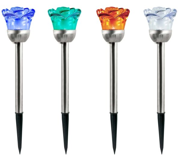 LED RGB lampă solară ROSE LED/1,2V 100 mAh IP44