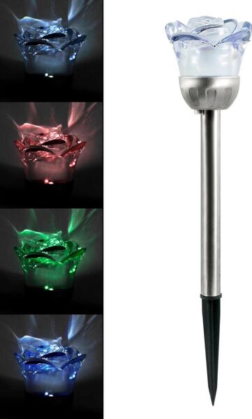 LED RGB lampă solară ROSE LED/1,2V 100 mAh IP44