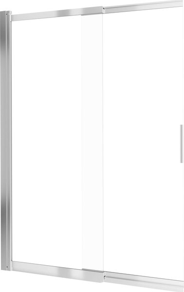 Deante Jasmin, paravan de baie 100x140 cm cu glisant, aripă rotativă, sticlă transparentă de 5 mm, profil cromat, DEA-KTJ_073R