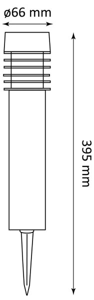 Lampă solară LED MARTIN, 1,2 V, 150 mAh, IP44, neagră