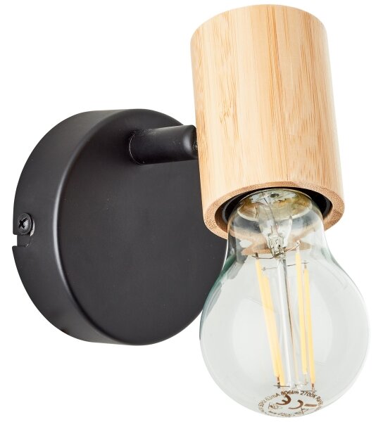 Brilliant - Aplica spot de perete KERRY 1xE27/40W/230V bambus