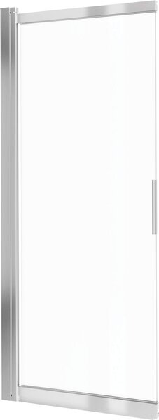 Deante Jasmin, paravan de baie 100x140 cm cu glisant, aripă rotativă, sticlă transparentă de 5 mm, profil cromat, DEA-KTJ_073R