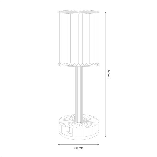 Lampă de birou LED tactilă reîncărcabilă SIMPLE LED/1W/5V 3000-6000K 2400 mAh fumurie