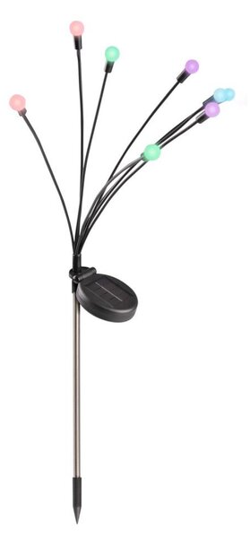 Lumină solară LED RGB FIORINI 8xLED 1,2V 600mAh IP44 negru