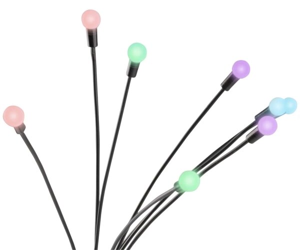 Lumină solară LED RGB FIORINI 8xLED 1,2V 600mAh IP44 negru