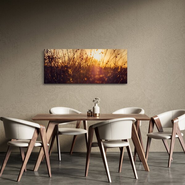 Tablou - Câmp la apus de soare (120x50 cm)